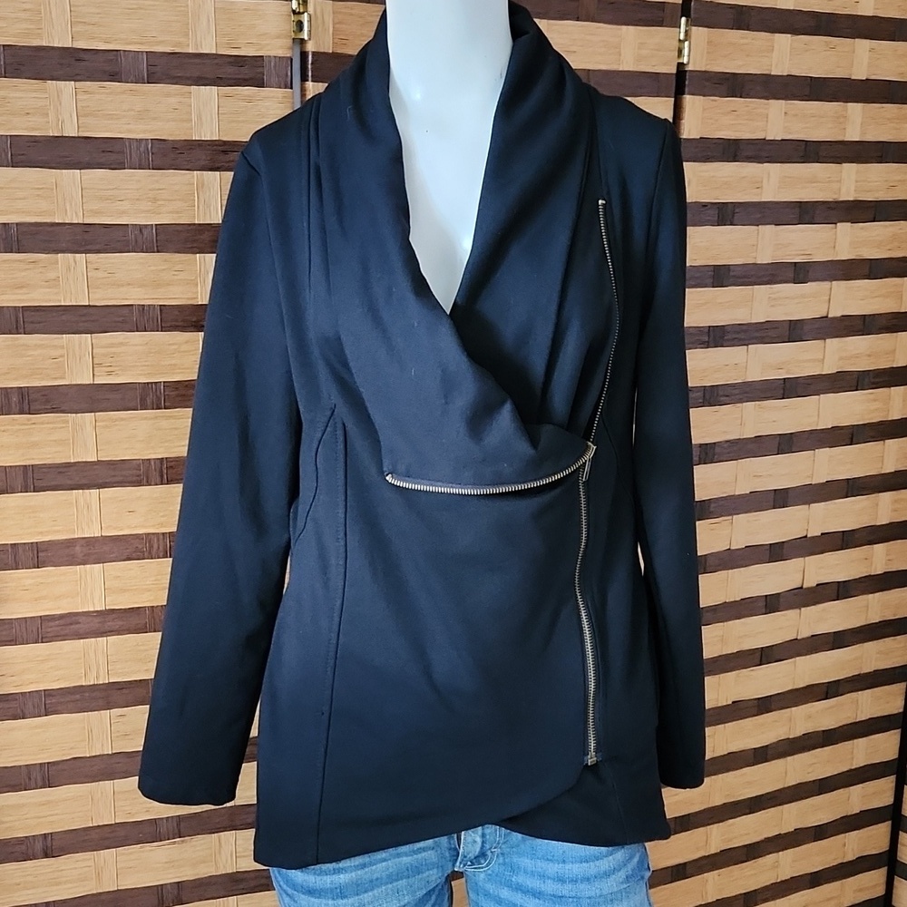 Moto jacket zip up